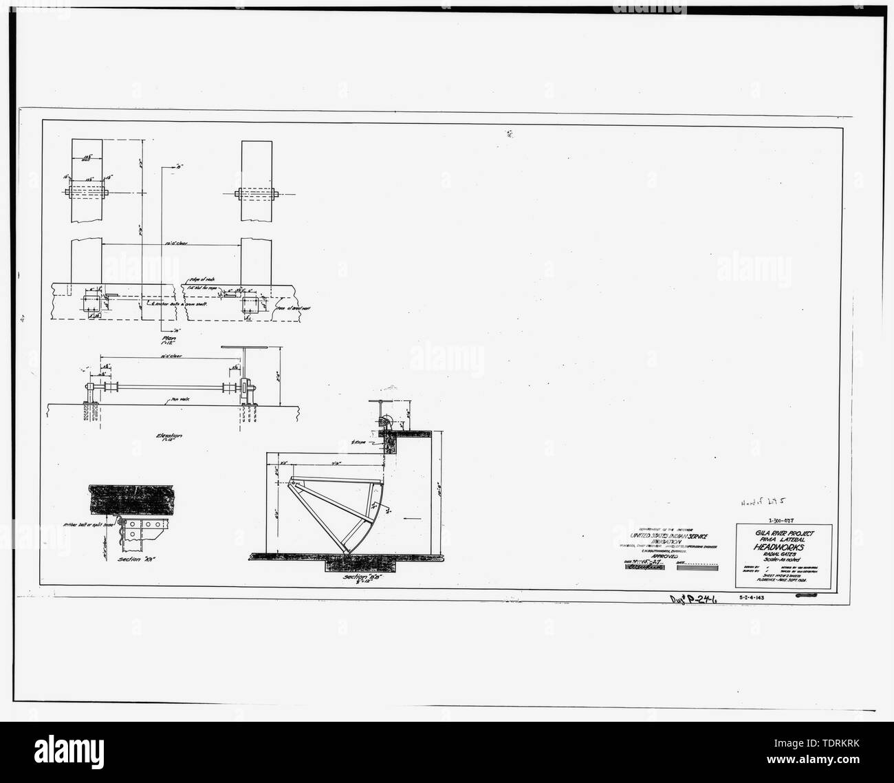 Photographic copy of drawing, dated September 1924, in possession of