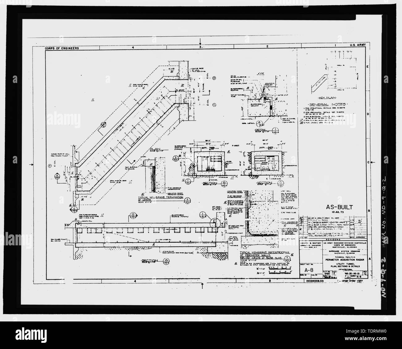 Photographic Copy Of Original As-built Drawing, Dated 10 July 1973 