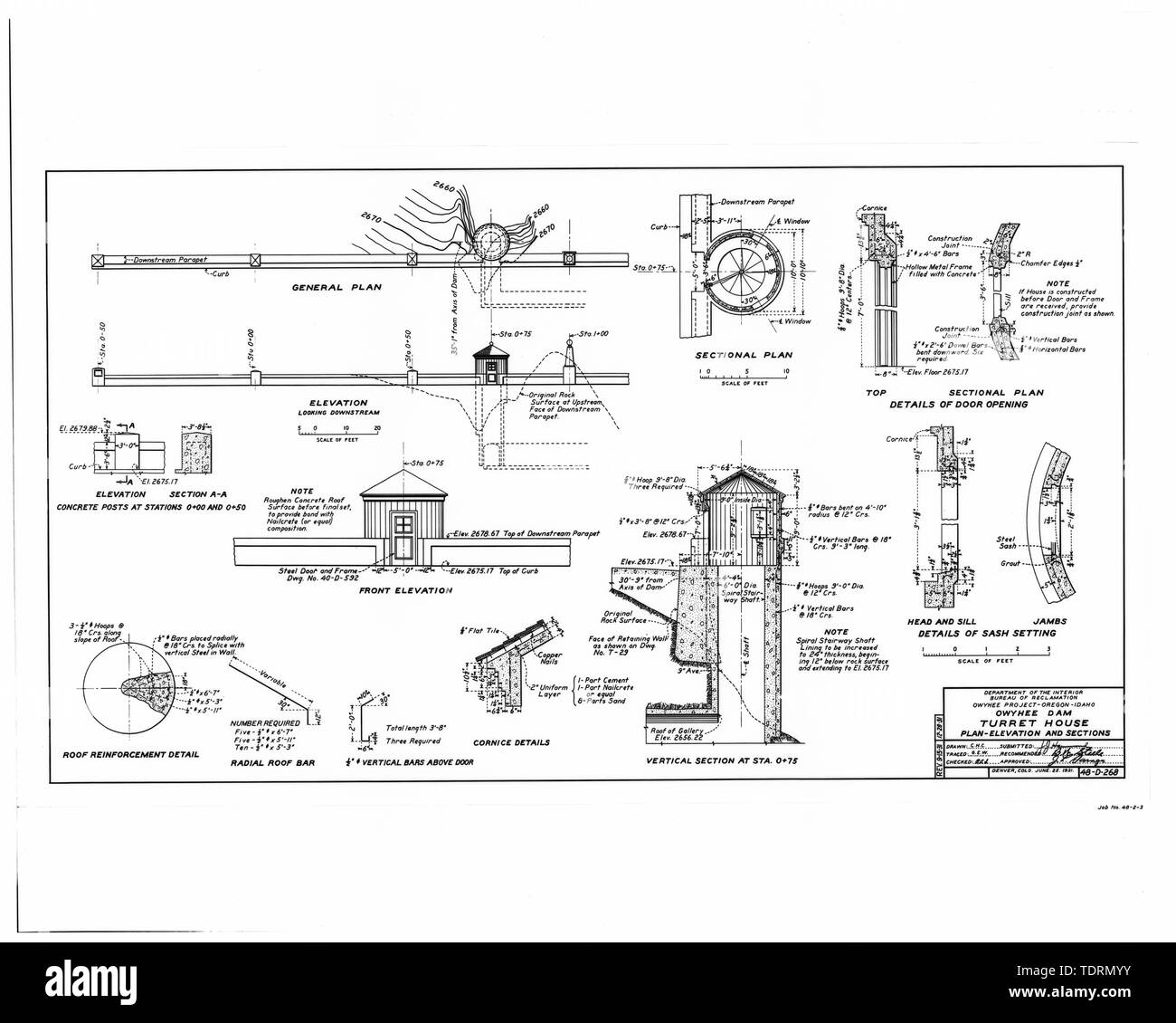 Photographic copy of original construction drawing dated June 25, 1931