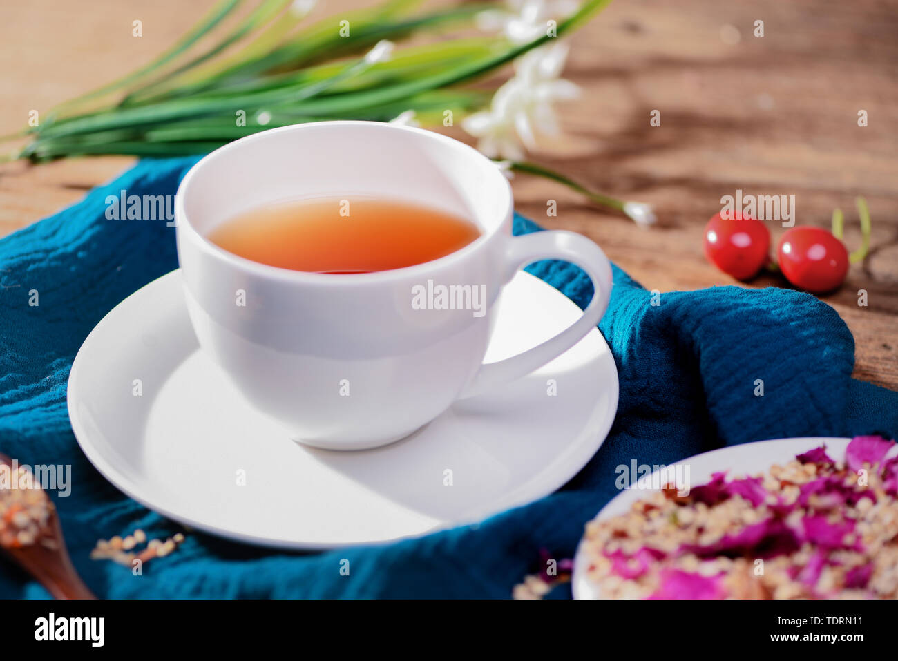 Red bean barley tea soup Stock Photo Alamy