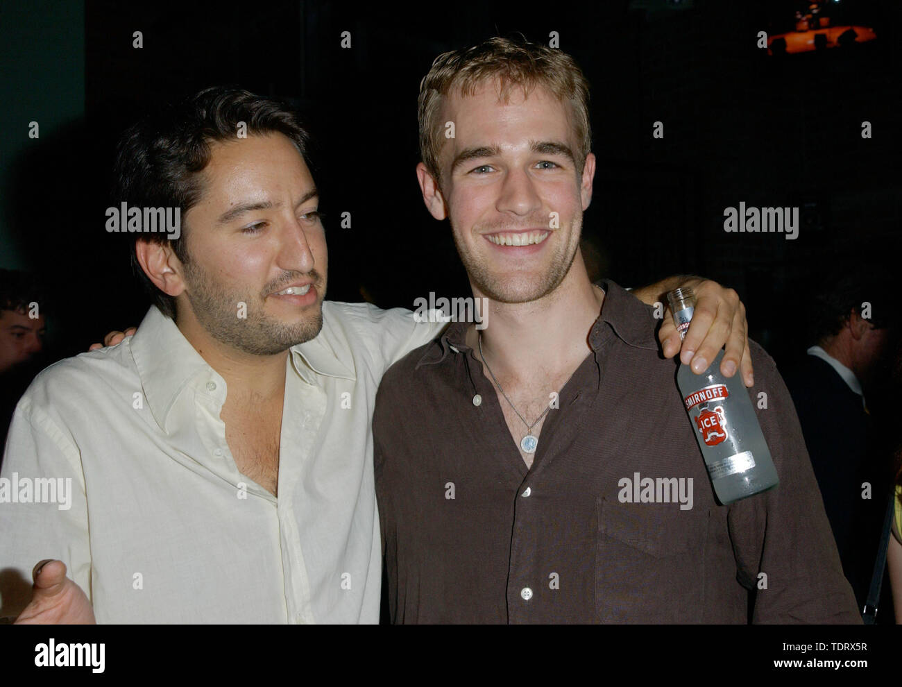 Oct 10, 2001; Los Angeles, CA, USA;  ! Actor JAMES VAN DER BEEK + producer GREG SHAPIRO @ the 'Rules of Attraction' wrap party @ The Knitting Factory Club Hollywood (Credit Image: © Chris Delmas/ZUMA Wire) Stock Photo