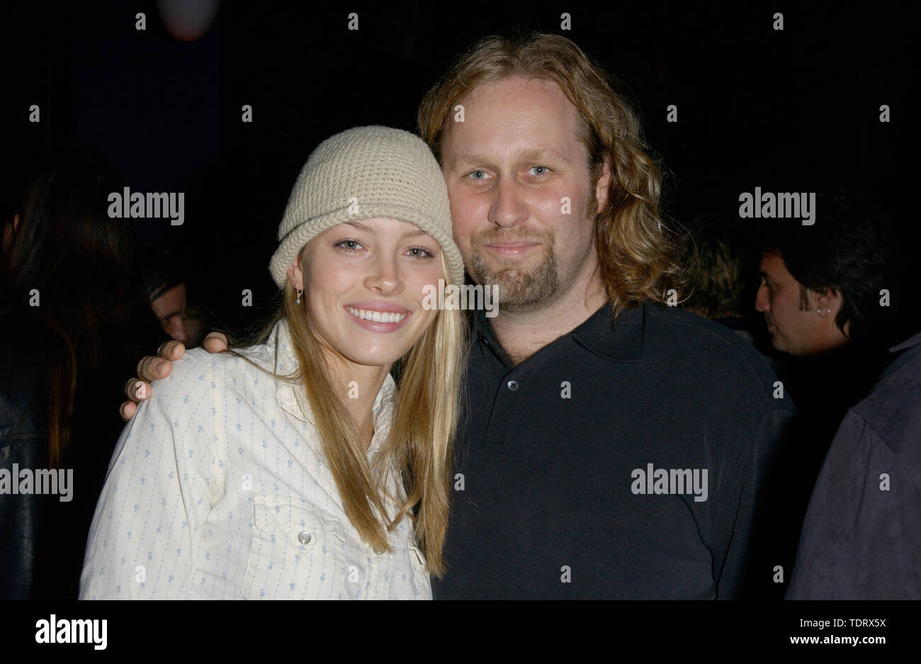 Oct 10, 2001; Los Angeles, CA, USA;  ! Actress JESSICA BIEL + writer/director ROGER AVARY @ the 'Rules of Attraction' wrap party @ The Knitting Factory Club Hollywood (Credit Image: © Chris Delmas/ZUMA Wire) Stock Photo
