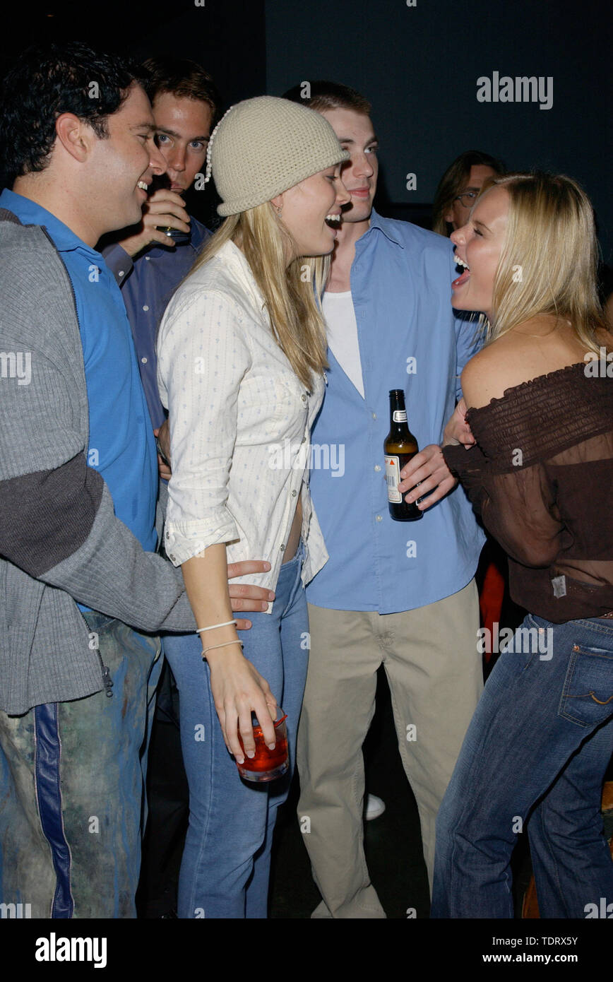 Oct 10, 2001; Los Angeles, CA, USA;  ! Actress JESSICA BIEL + KATE BOSWORTH + actor JOEL MICHAELY @ the 'Rules of Attraction' wrap party @ The Knitting Factory Club Hollywood (Credit Image: © Chris Delmas/ZUMA Wire) Stock Photo