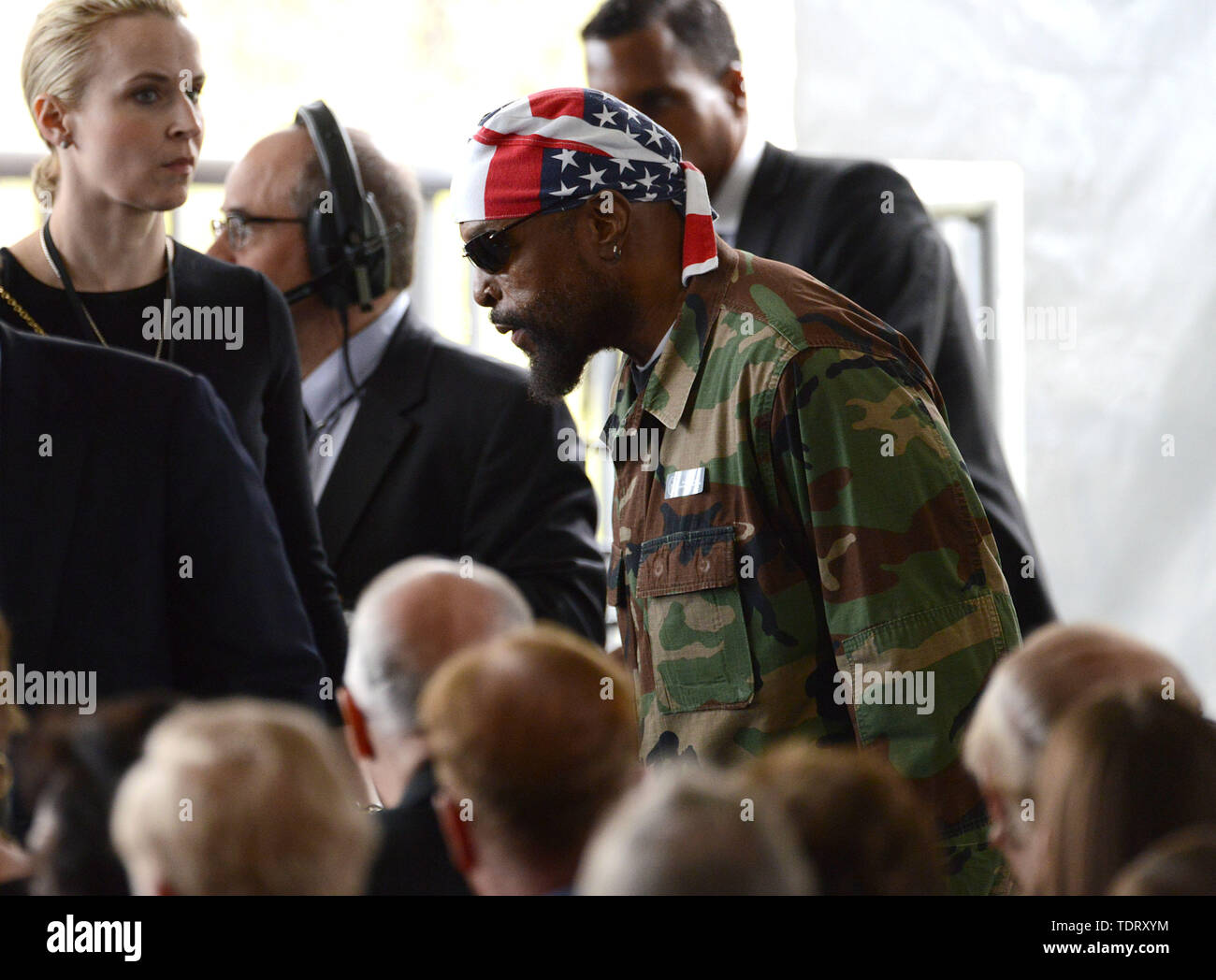 March 11, 2016 - Simi Valley, California, Etats-Unis - Mister T @ the Nancy Reagan funeral held @ the Ronald Reagan Presidential library..March 11, 2016 (Credit Image: Â© Chris Delmas/ZUMA Wire) Stock Photo
