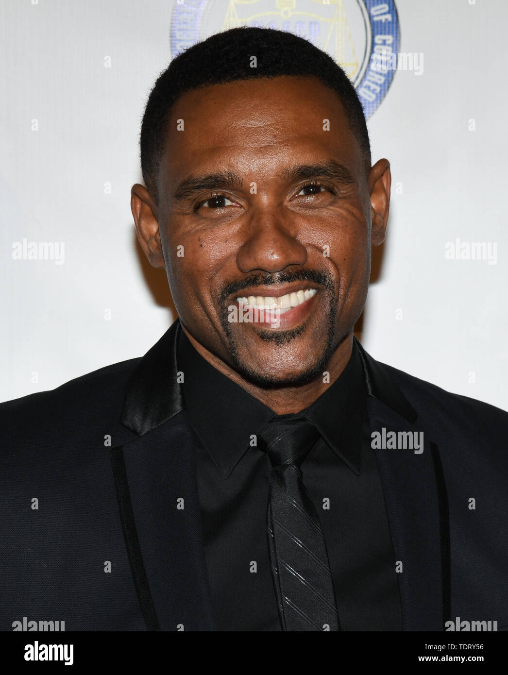 June 17, 2019 - Los Angeles, California, USA - 17, June 2019 - Los Angeles, California. Kent Faulcon attends 28th Annual NAACP Theatre Awards at the Millenium Biltmore Hotel. (Credit Image: © Billy Bennight/ZUMA Wire) Stock Photo