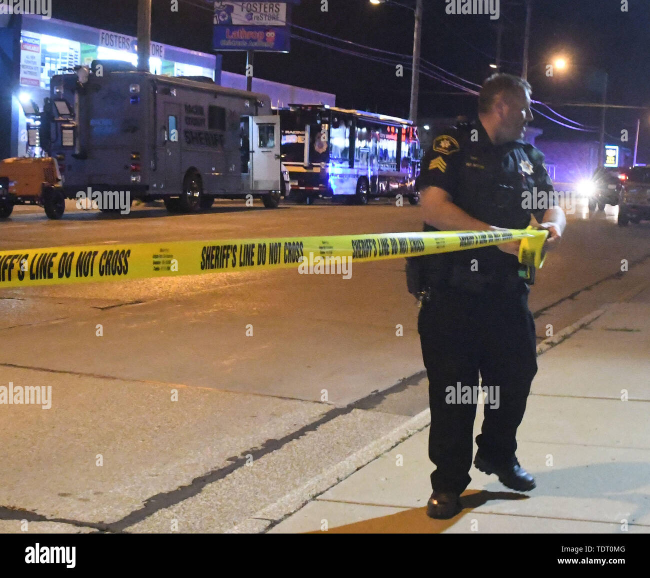 Racine, Wisconsin, USA. 18th June, 2019. A retired Racine, Wisconsin