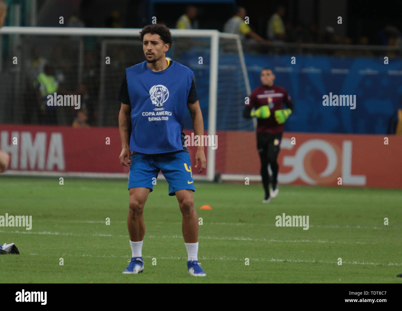 Salvador, Brazil. 18th June, 2019. Maquinhos, a player of the Brazilian national team, before the match between Brazil and Venezuela, valid for the 2019 Copa America group stage, held on Tuesday (18) at the Fonte Nova Arena in Salvador, Bahia, Brazil. Credit: Tiago Caldas/FotoArena/Alamy Live News Stock Photo