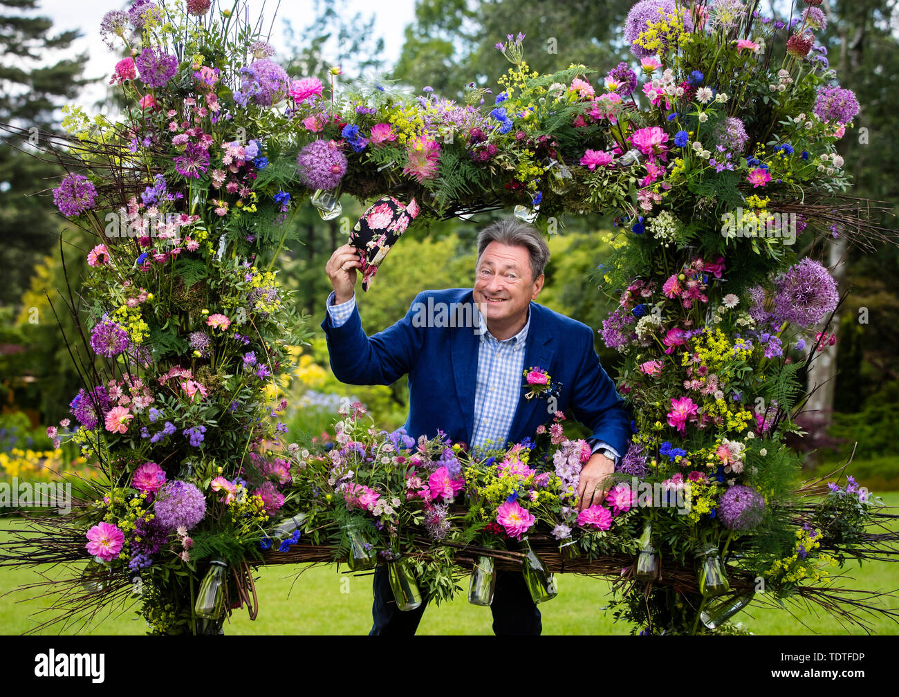 TV gardener Alan Titchmarsh ahead of the opening of the RHS Garden Harlow Carr Flower Show in Harrogate, North Yorkshire. Stock Photo