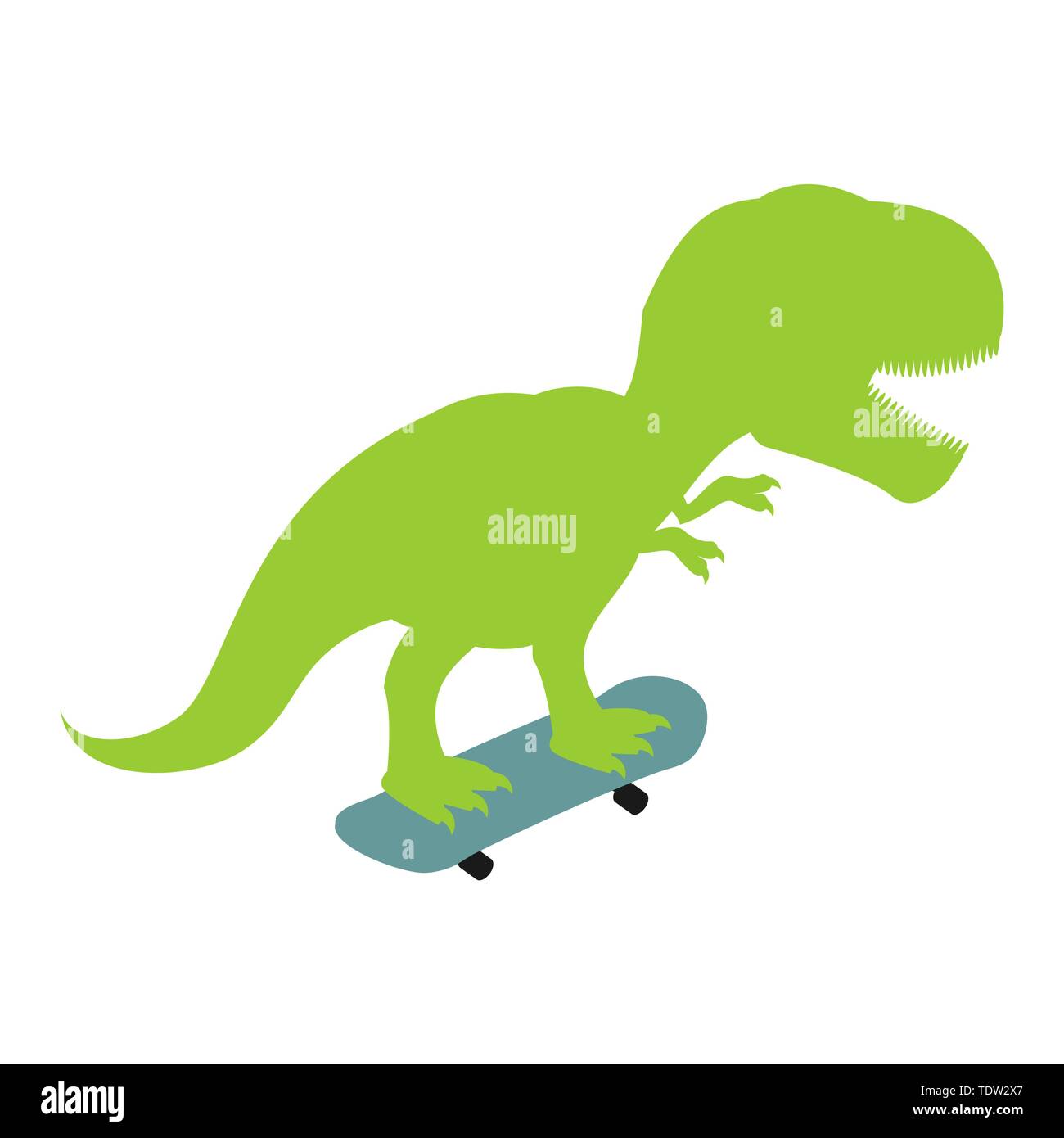 Tyrannosaurus on skateboard. Dino Skateboarder. T Rex. Prehistoric lizard  monster riding longboard Stock Vector Image & Art - Alamy