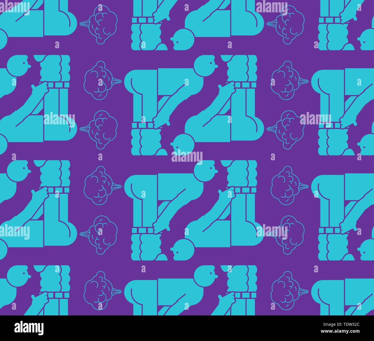 Farting pattern seamless. Fart background. Green gas Vector texture