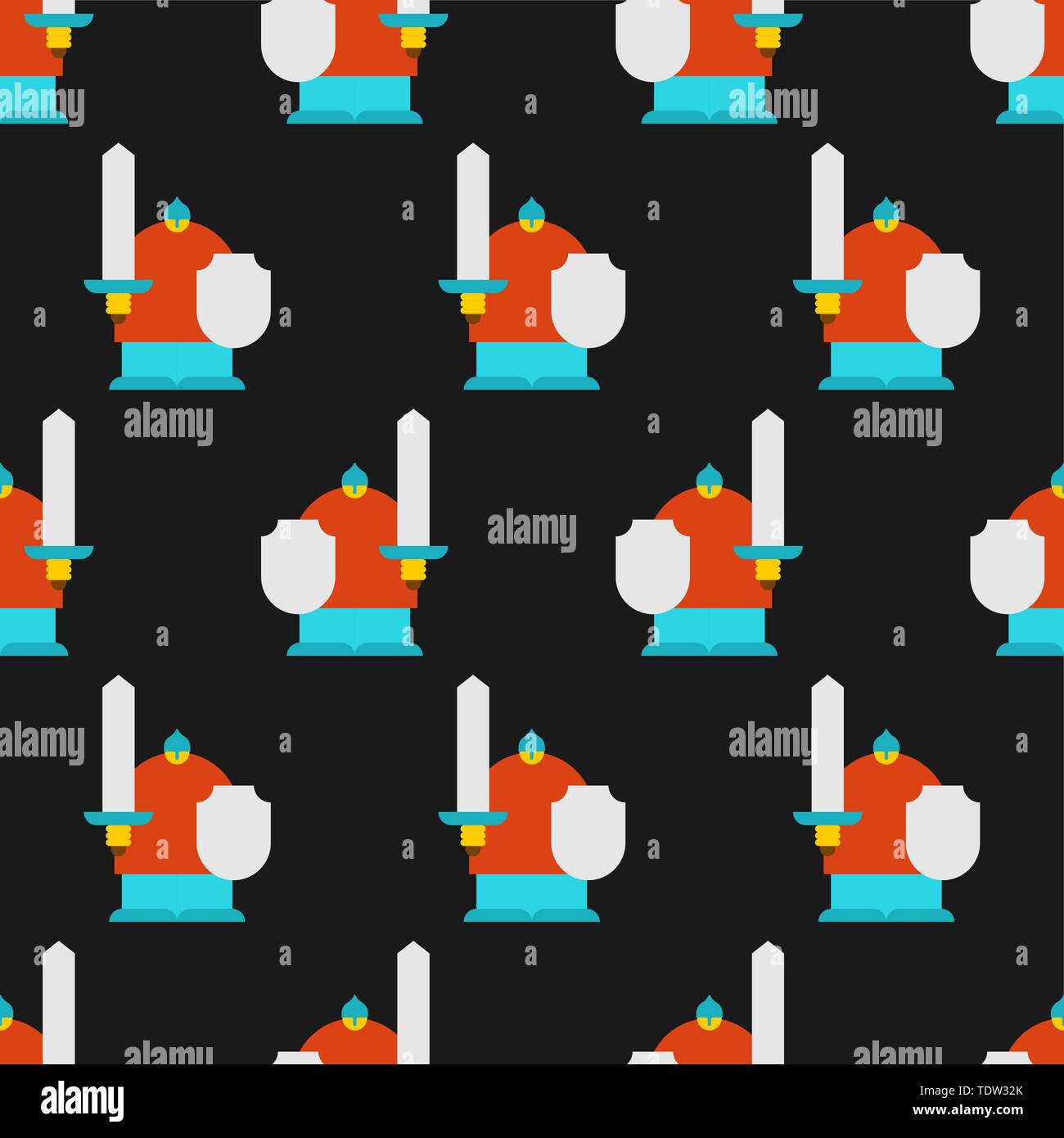 Russian hero warrior pattern seamless. knight made in Russia background ...