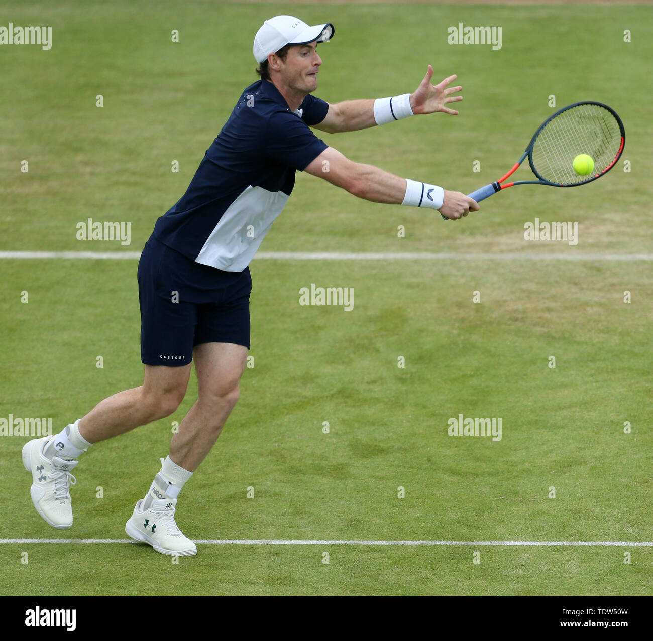 Andy Murray during his doubles match on day four of the FeverTree