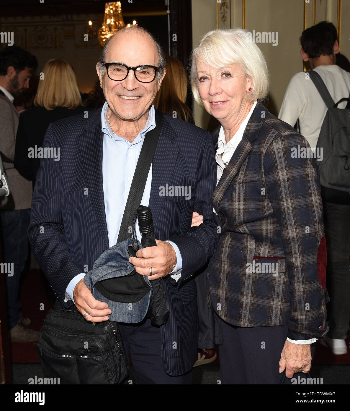 London, UK. 19th June, 2019. David Suchet and Sheila Ferris at the Bitter Wheat Press Night at the Garrick Theatre, Charing Cross Road Credit: SOPA Images Limited/Alamy Live News Stock Photo