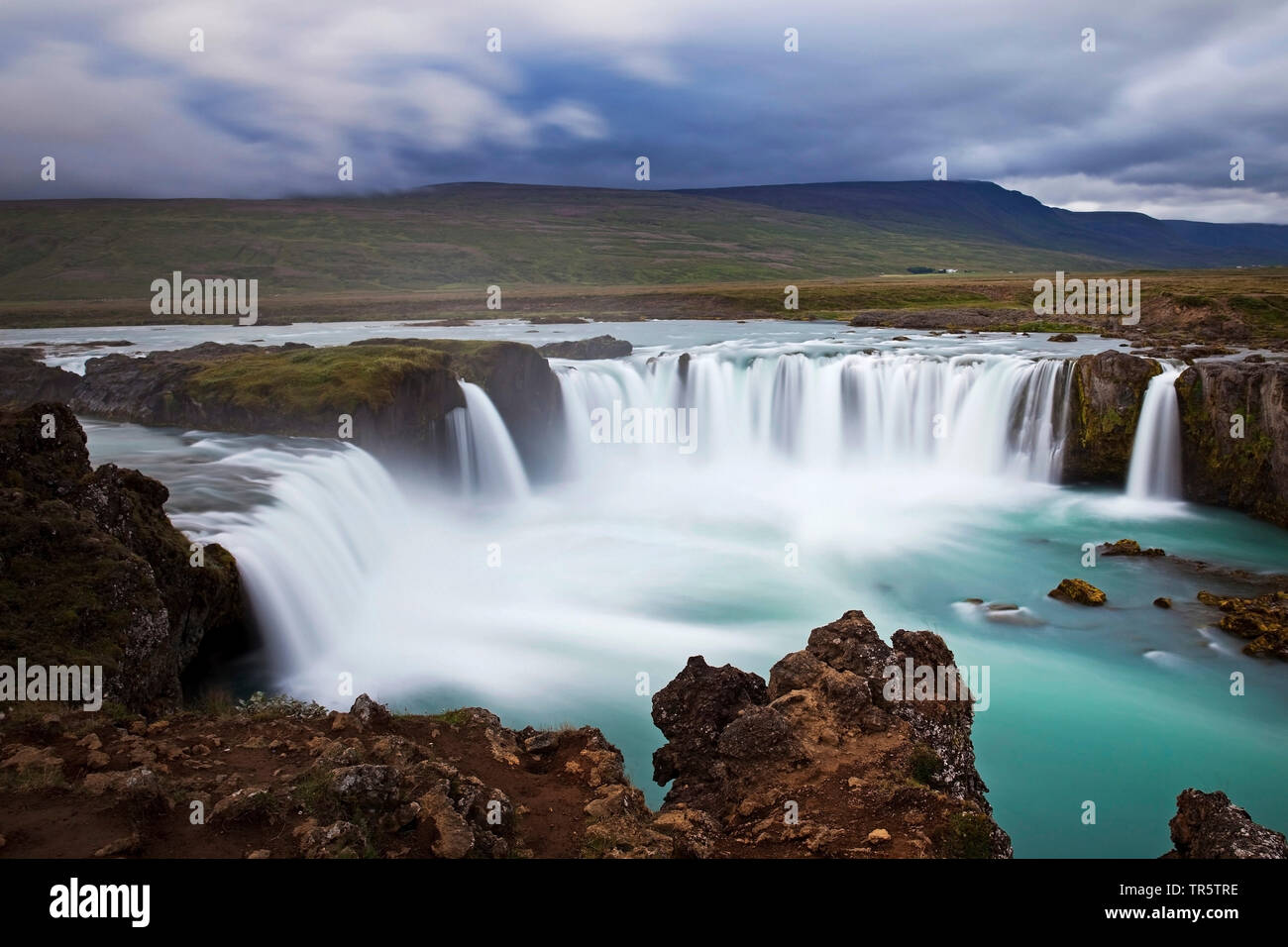 Godafoss waterfall, Iceland, Skjalfandafljot, Godafoss Stock Photo