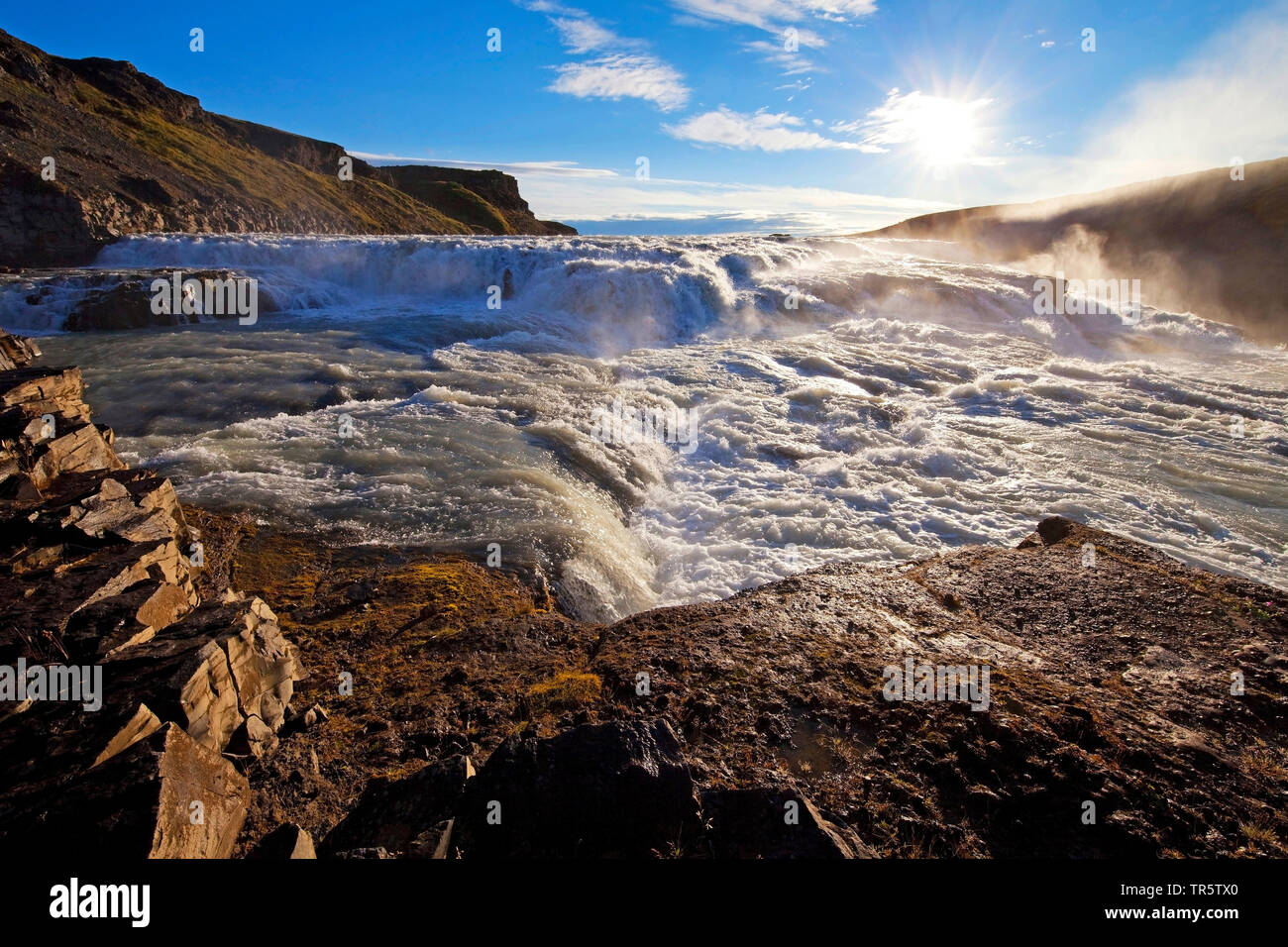 Gullfoss waterfall, Iceland, Gullfoss Stock Photo
