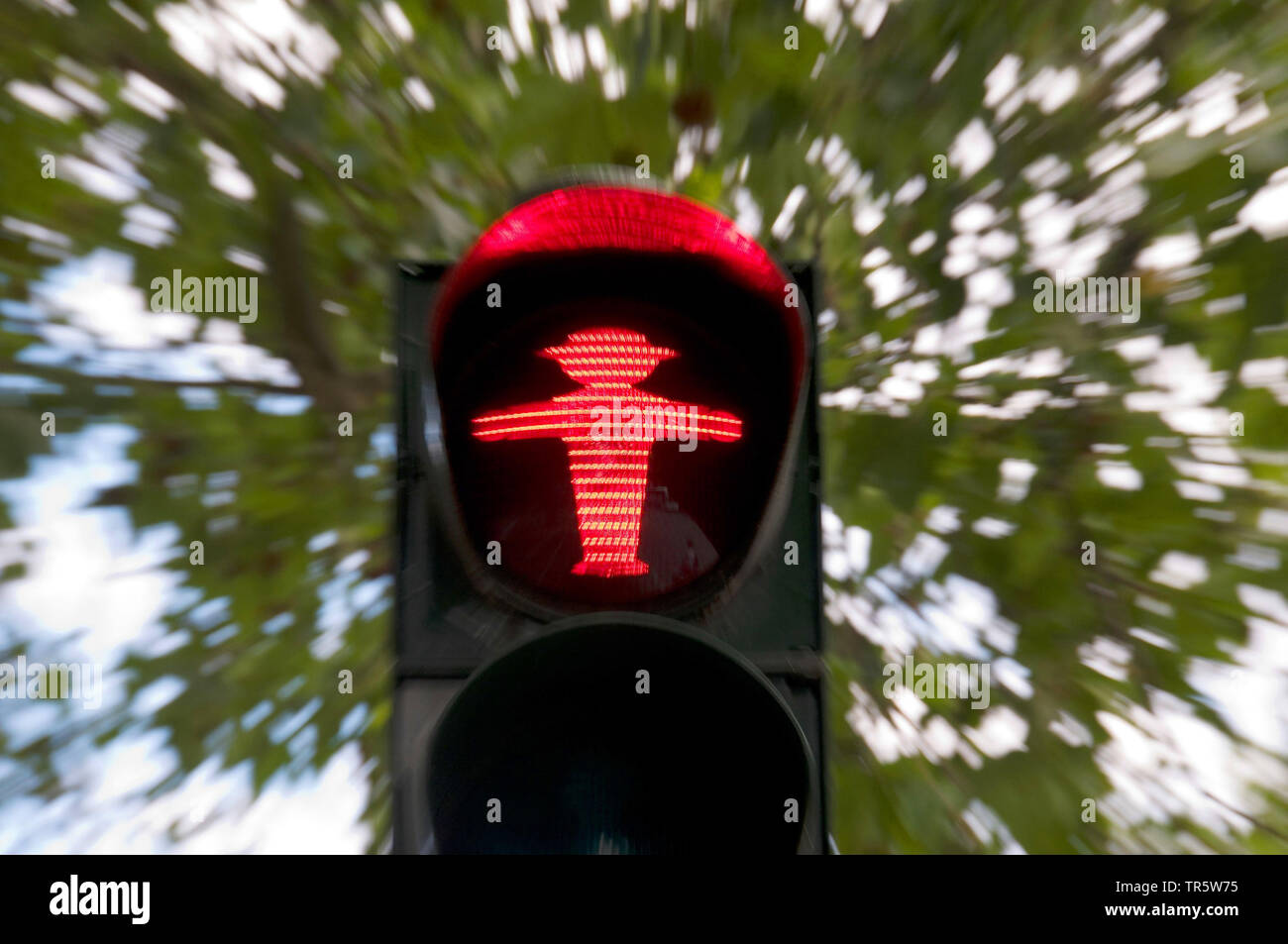 red traffic lights, man, Germany, Berlin Stock Photo