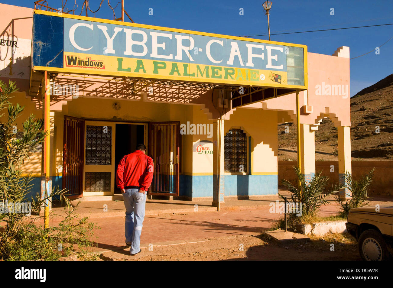 internet cafe in Marokko, Morocco Stock Photo