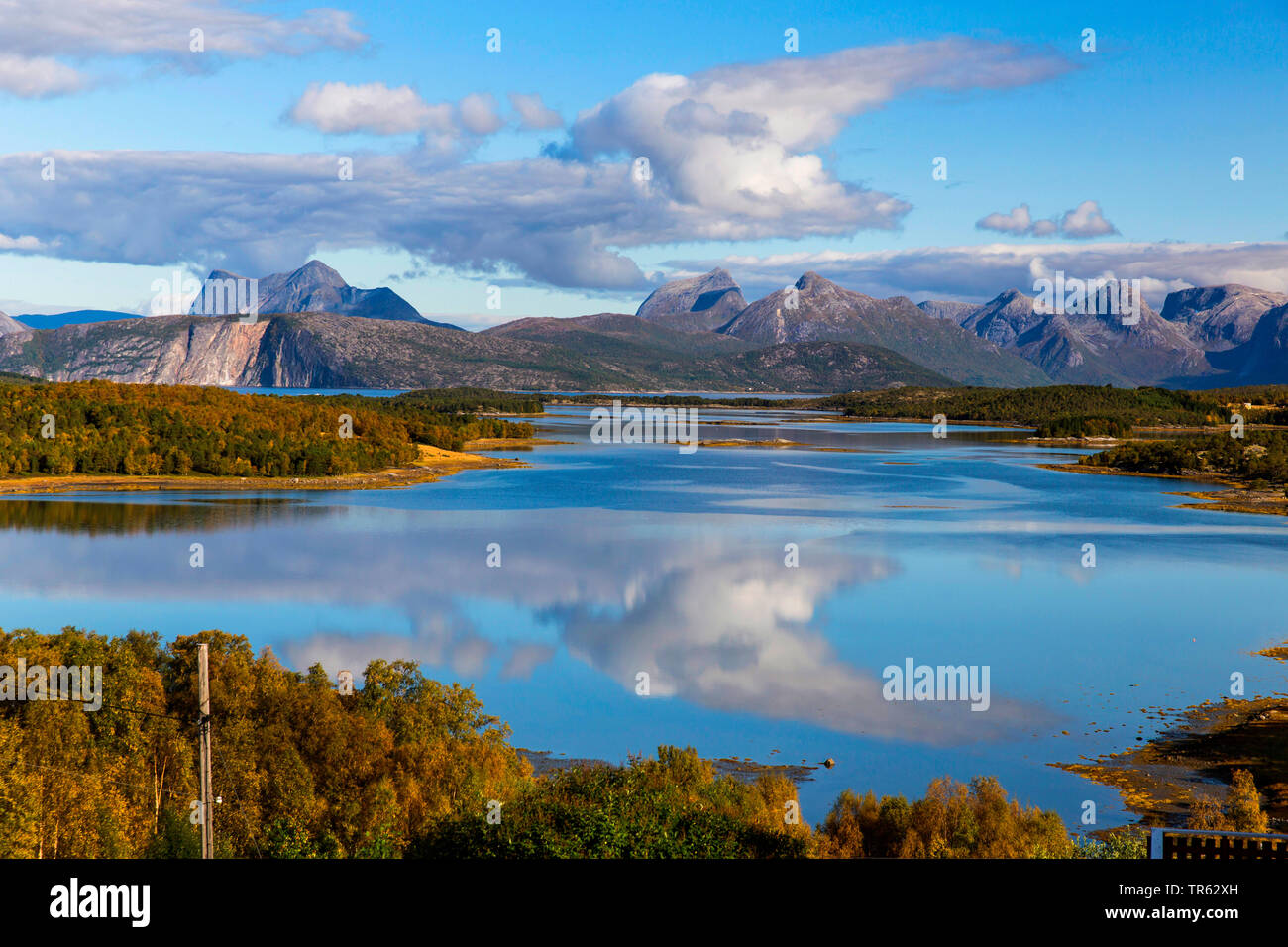 landscape in northern Norway at Tysfjorden, Norway, Nordland, Storfjord Stock Photo