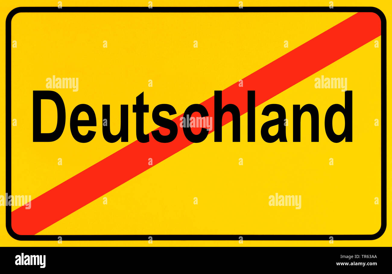 city limit sign Deutschland, Germany, Germany Stock Photo