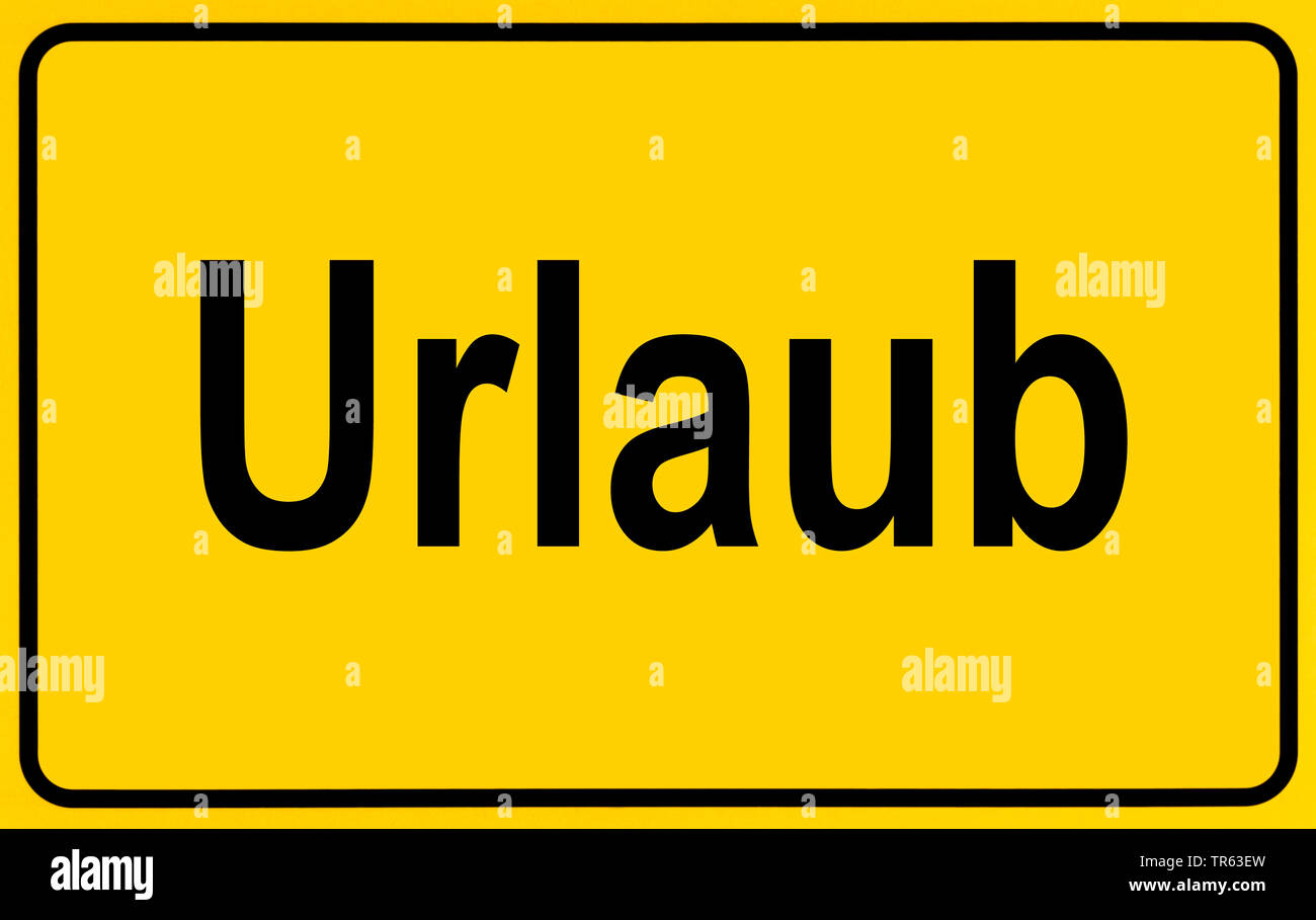 city limit sign Urlaub, holidays, Germany Stock Photo