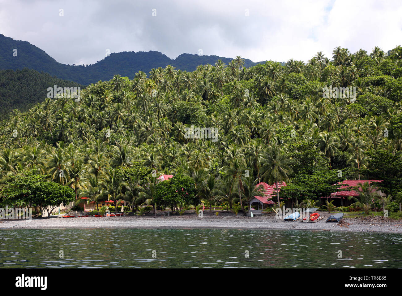 view from the ocean to Pintuyan, Philippines, Southern Leyte, Panaon