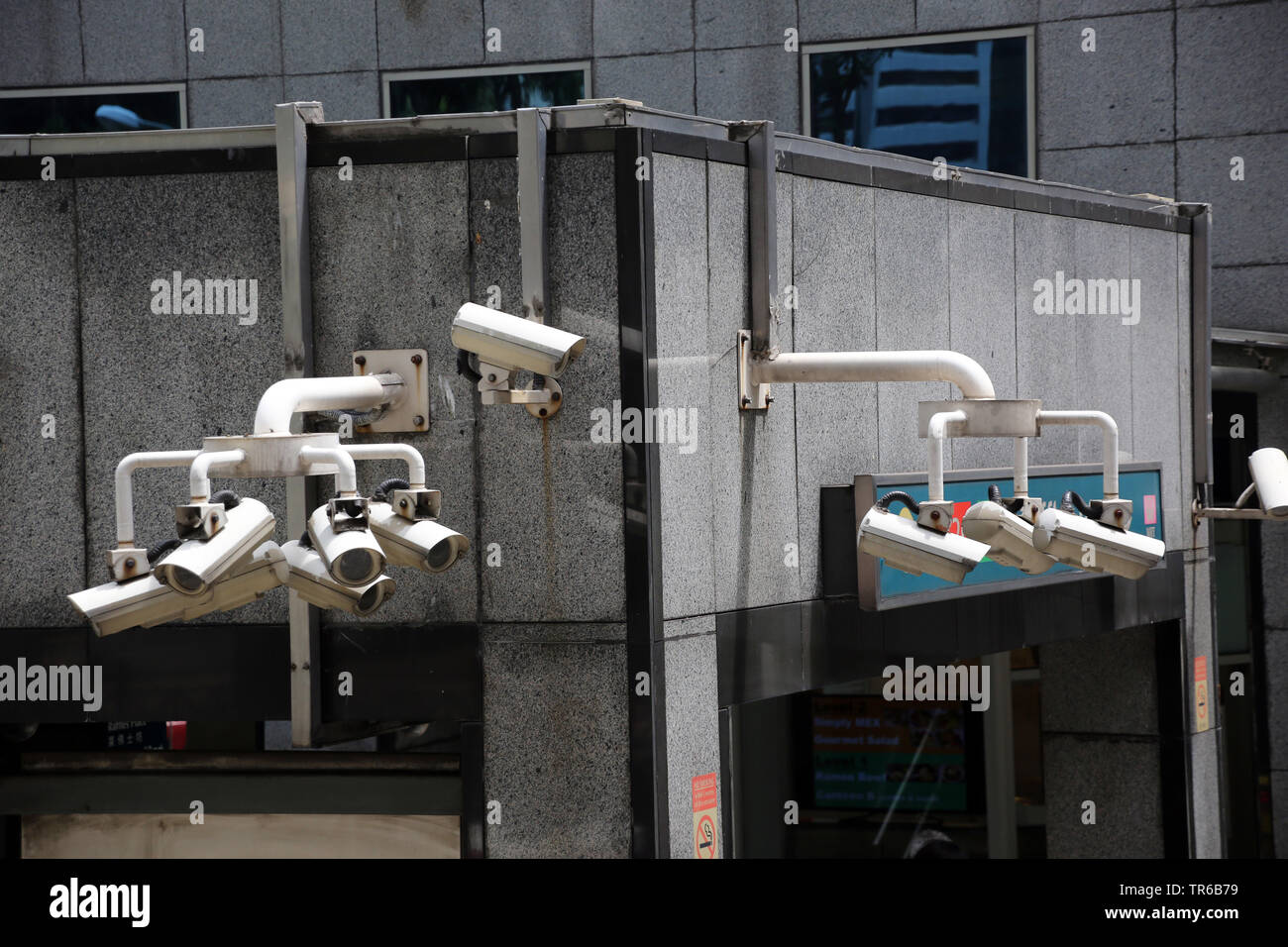video surveillance of public spaces, Singapore Stock Photo Alamy
