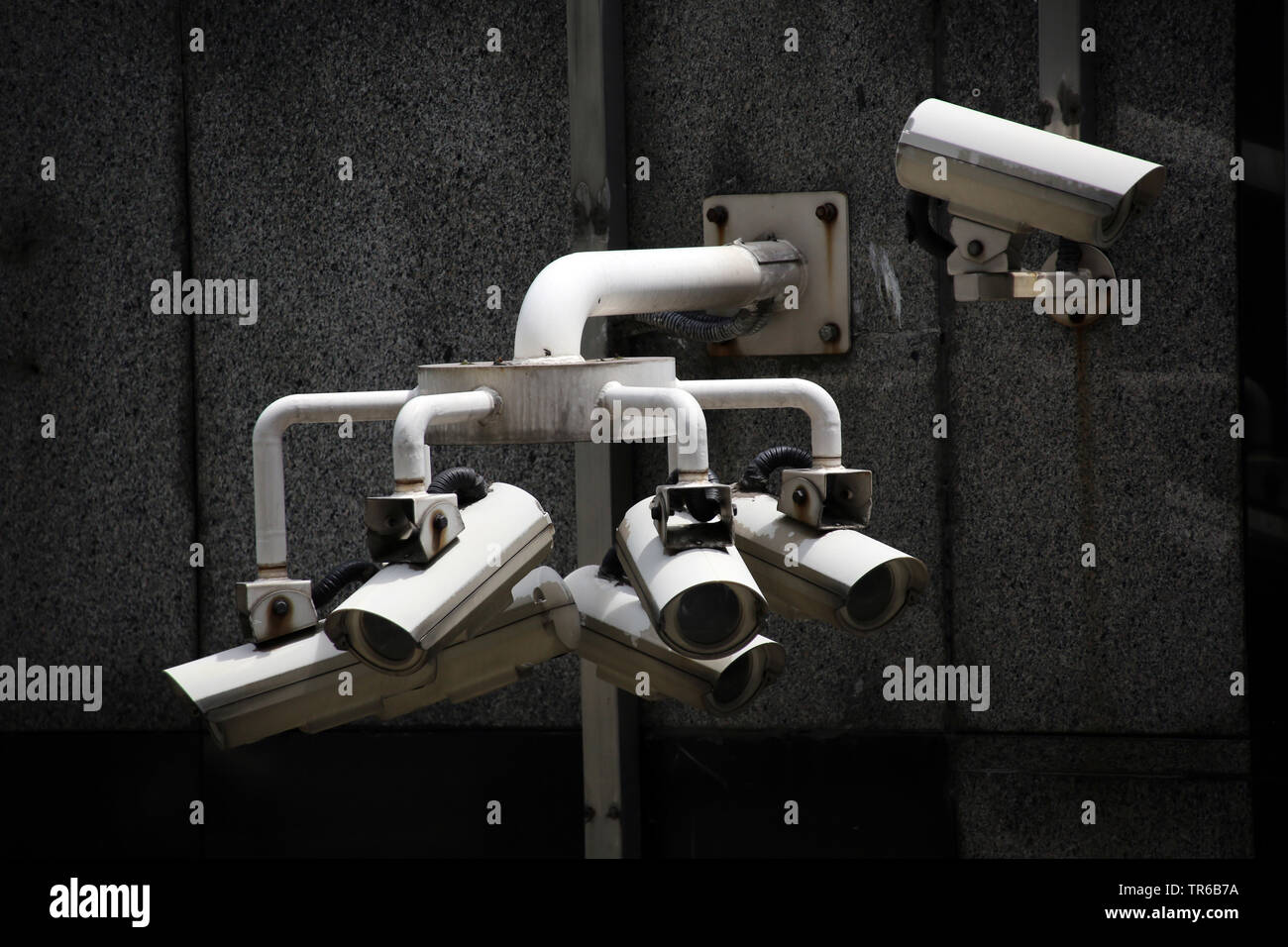 video surveillance of public spaces, Singapore Stock Photo Alamy