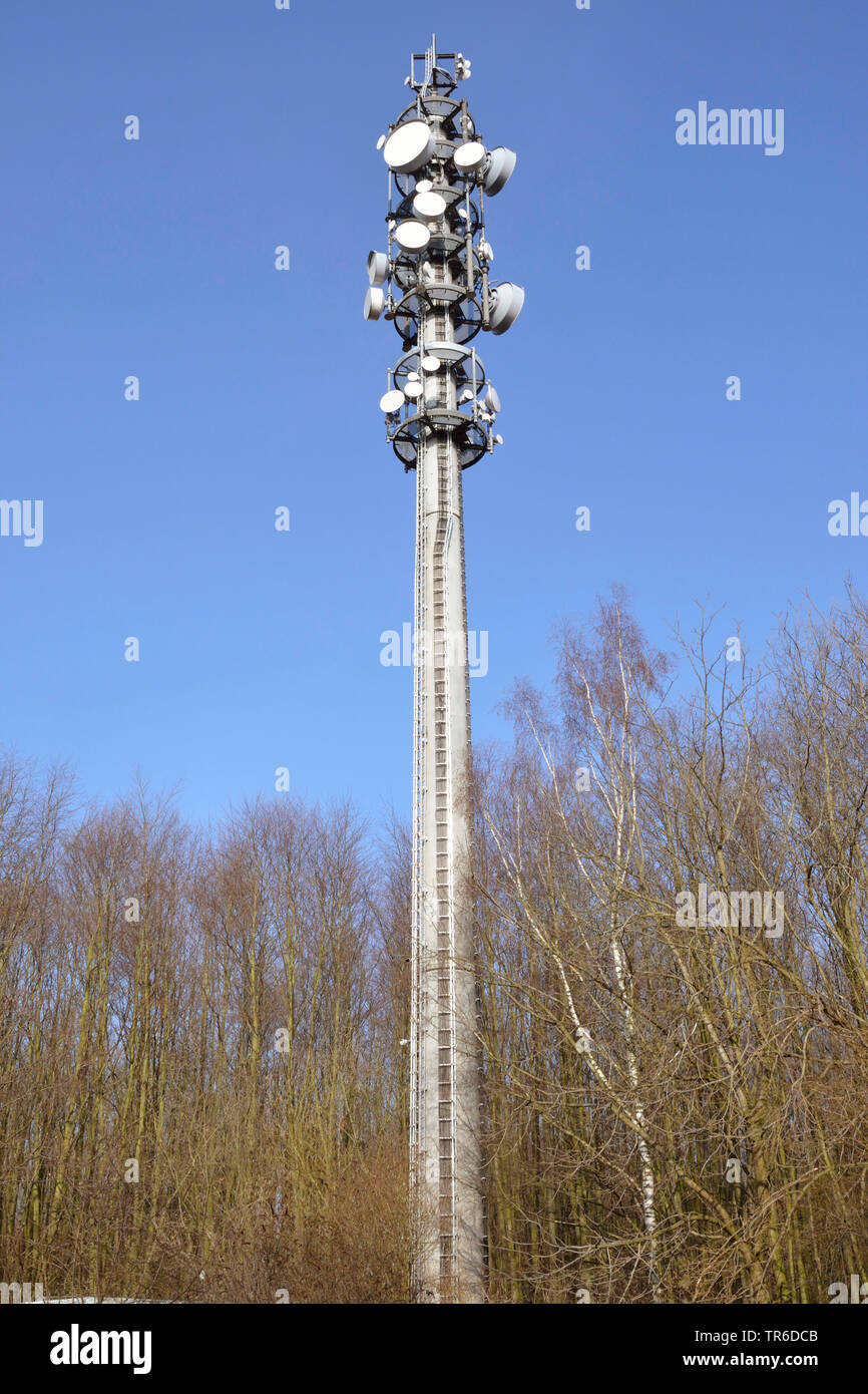 radio mast, Germany, North Rhine-Westphalia Stock Photo