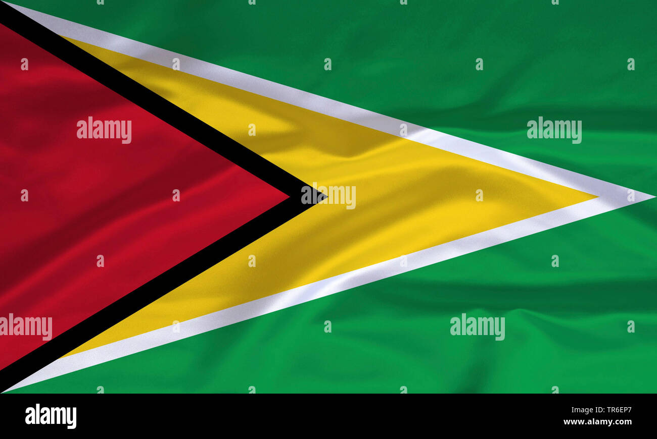 flag of Guyana, Guyana Stock Photo