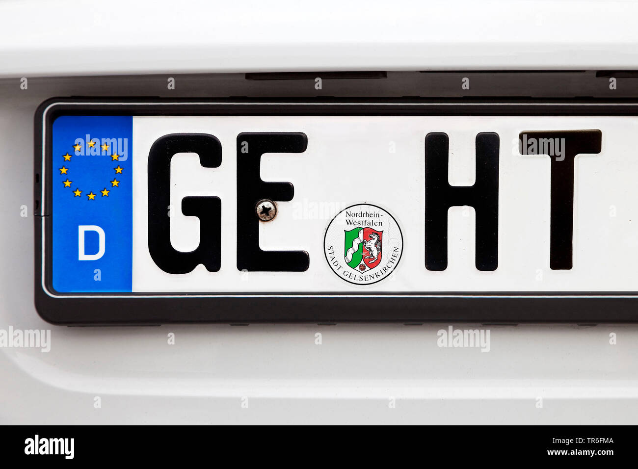 license plate GE HT, Germany, North Rhine-Westphalia, Ruhr Area,  Gelsenkirchen Stock Photo - Alamy