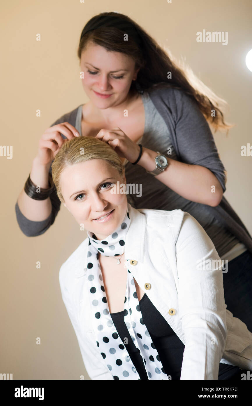 female hairstylist Stock Photo