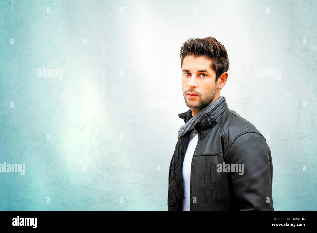 young attractive man, portrait, Germany Stock Photo