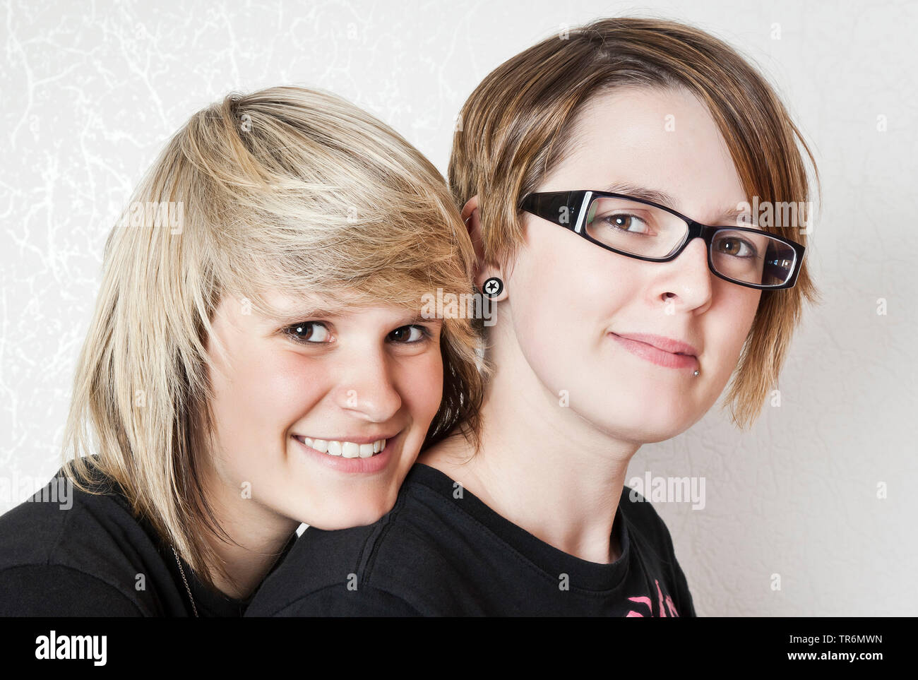 portrait two beautiful teenage girls, Germany Stock Photo - Alamy