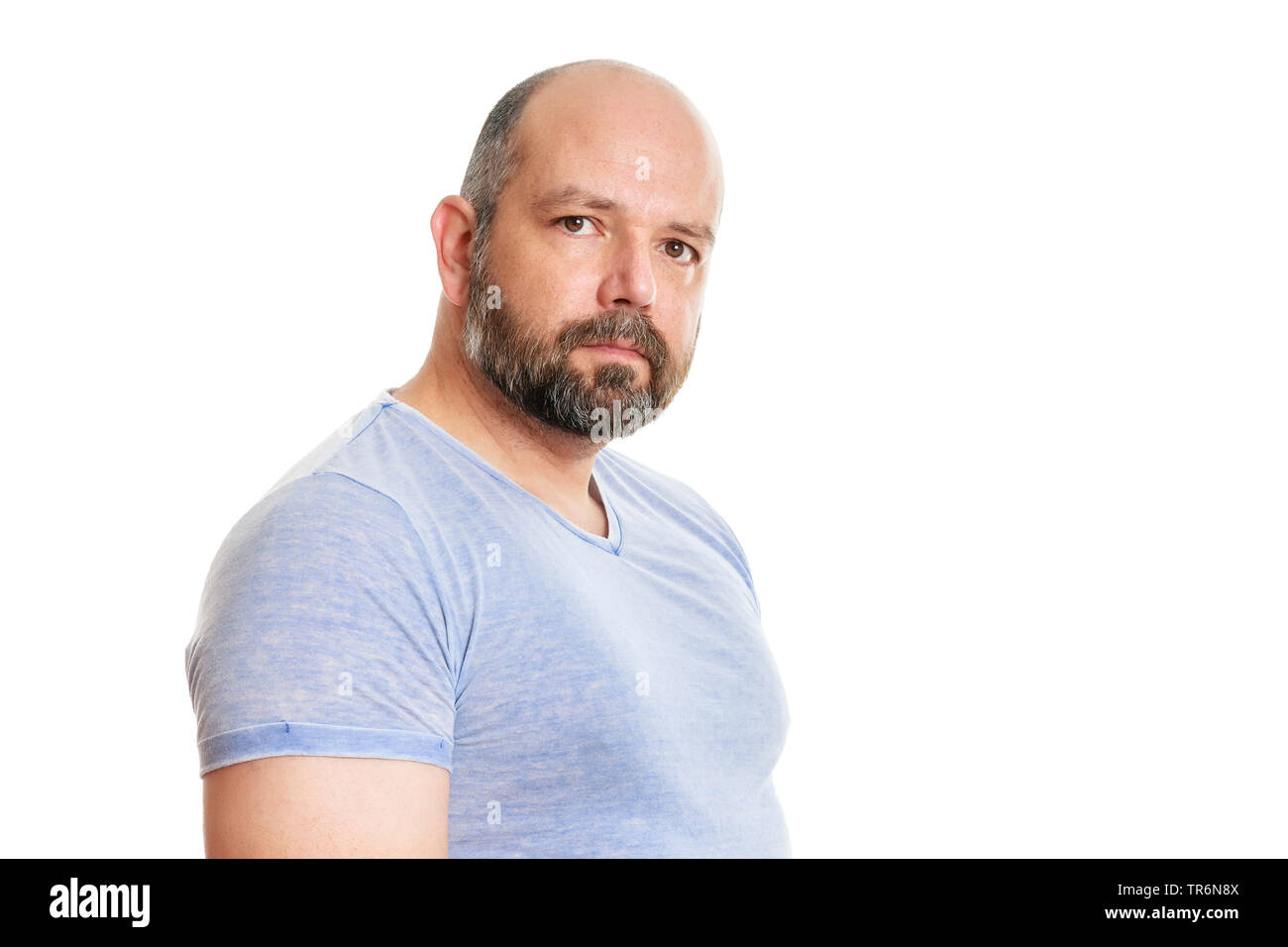 Man with blue t shirt hi-res stock photography and images - Alamy