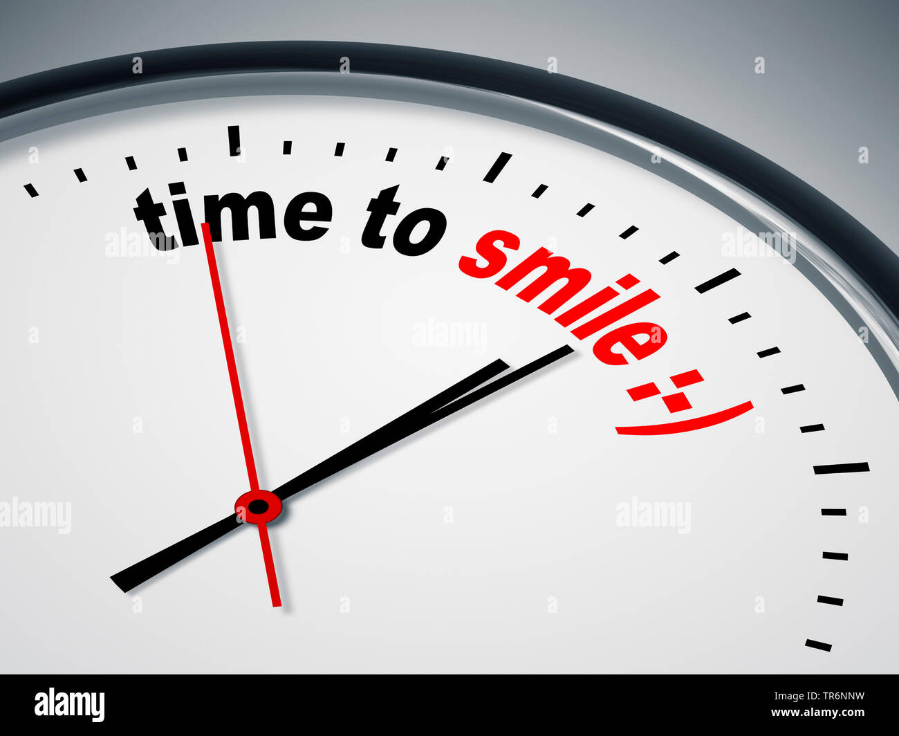 clock face with inscription time to smile Stock Photo - Alamy