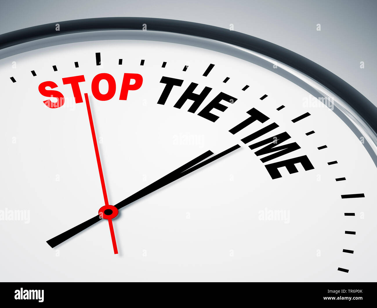 clock face with inscription Stop the Time Stock Photo Alamy