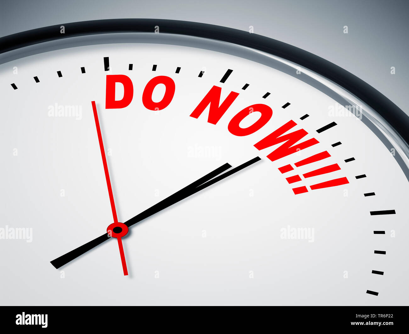 clock face with inscription Do now Stock Photo - Alamy