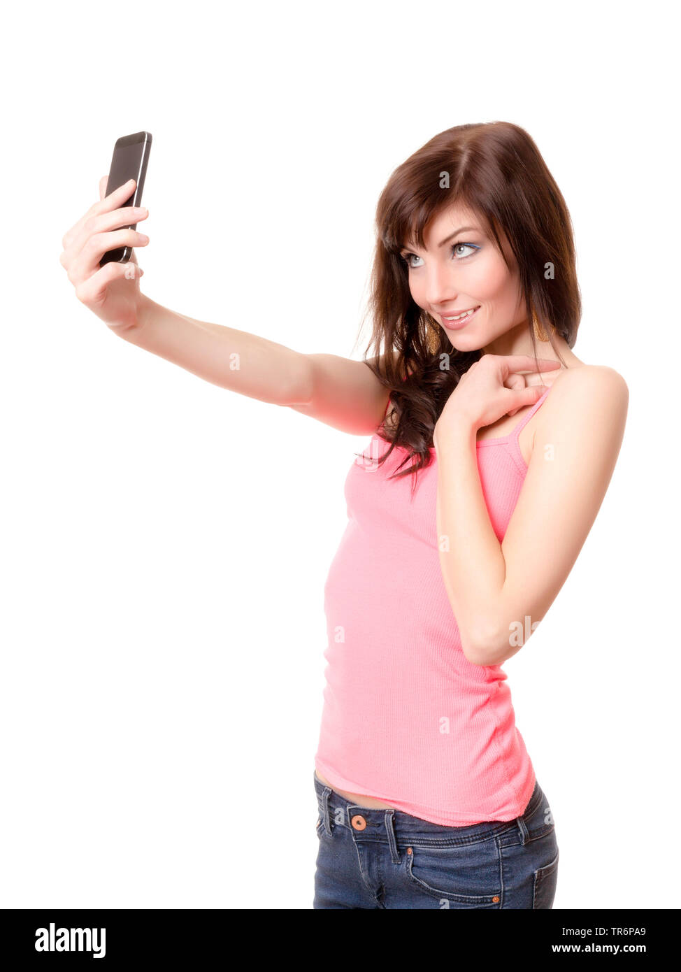 young woman taking a selfie Stock Photo - Alamy