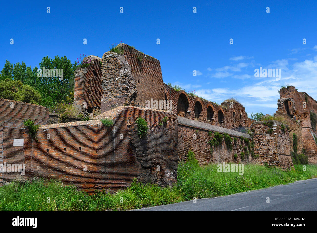 Aurelian Walls near San Giovanni, Italy, Rome Stock Photo