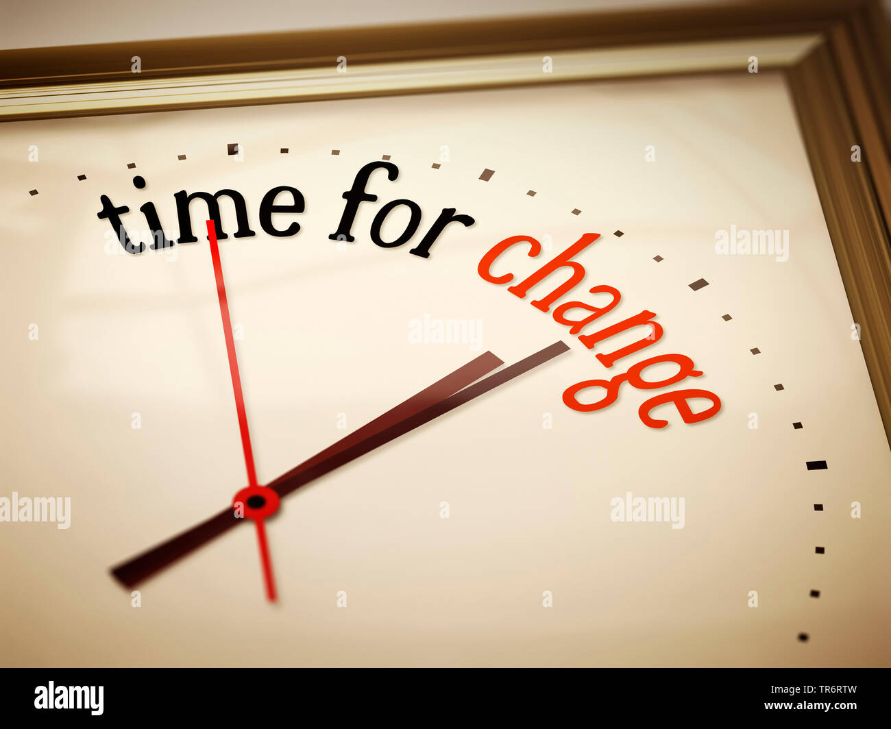 clock with English title Time for Change Stock Photo Alamy
