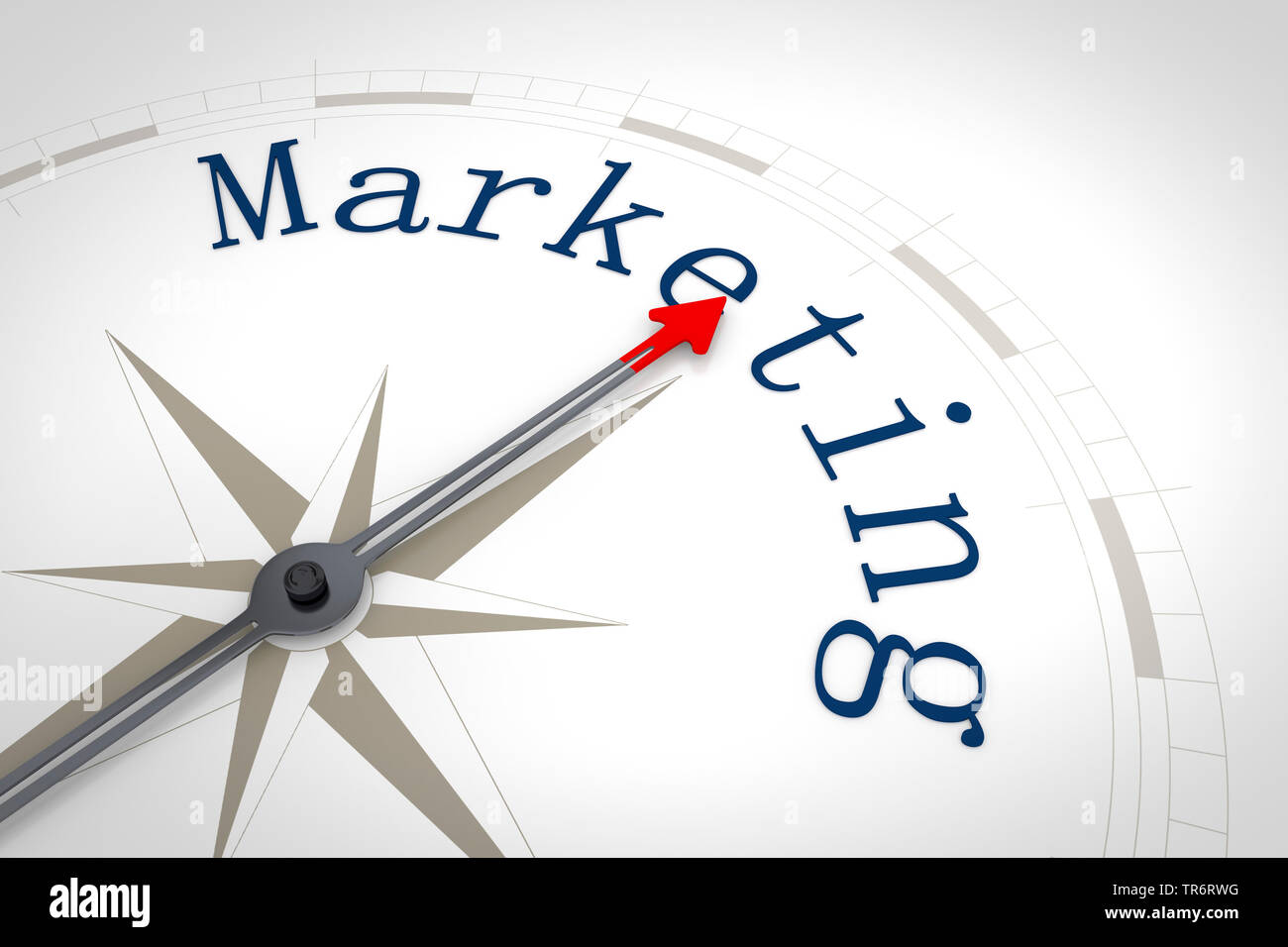 compass with English title Marketing Stock Photo Alamy