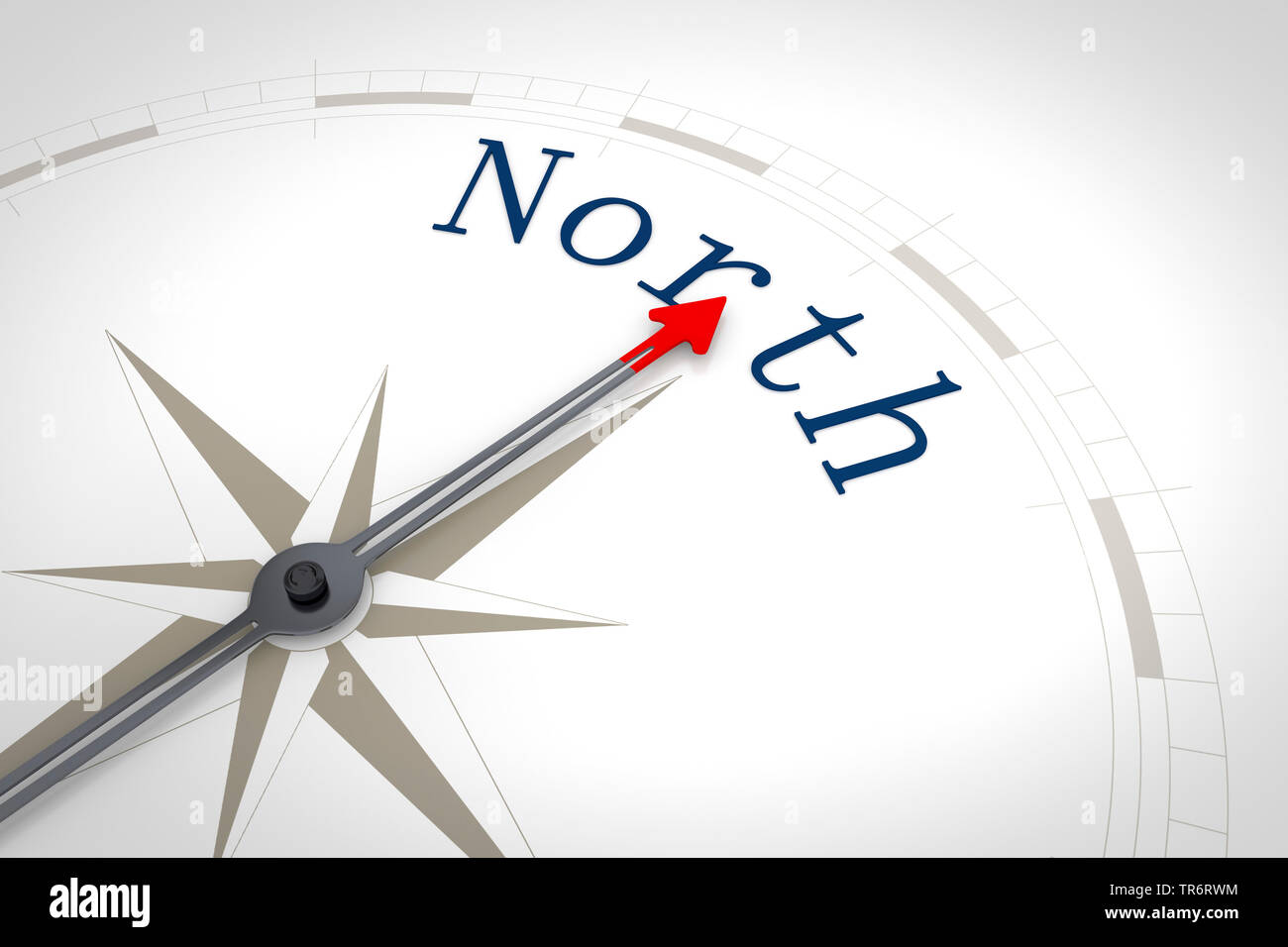 compass with English title North Stock Photo Alamy