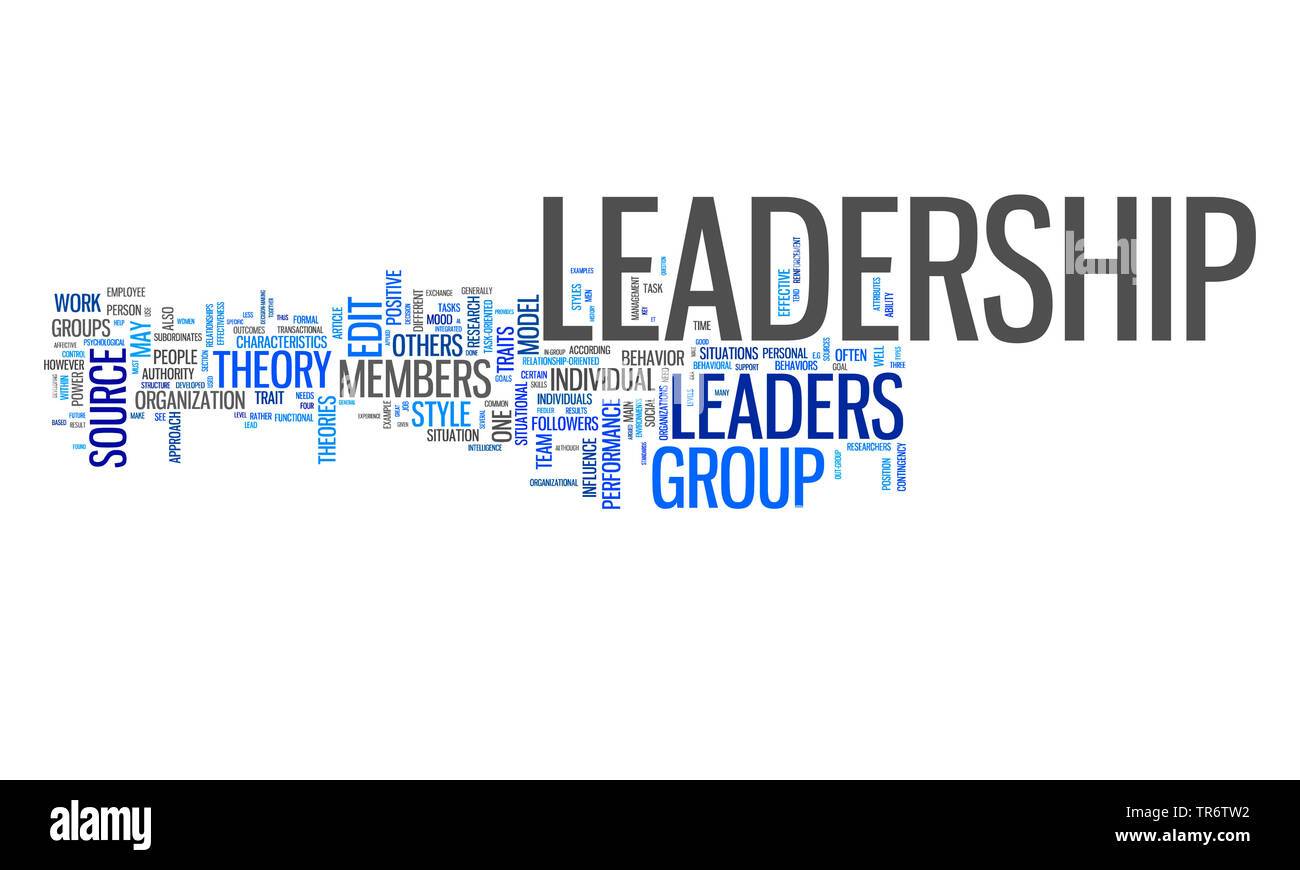 tag cloud on the subject leadership Stock Photo