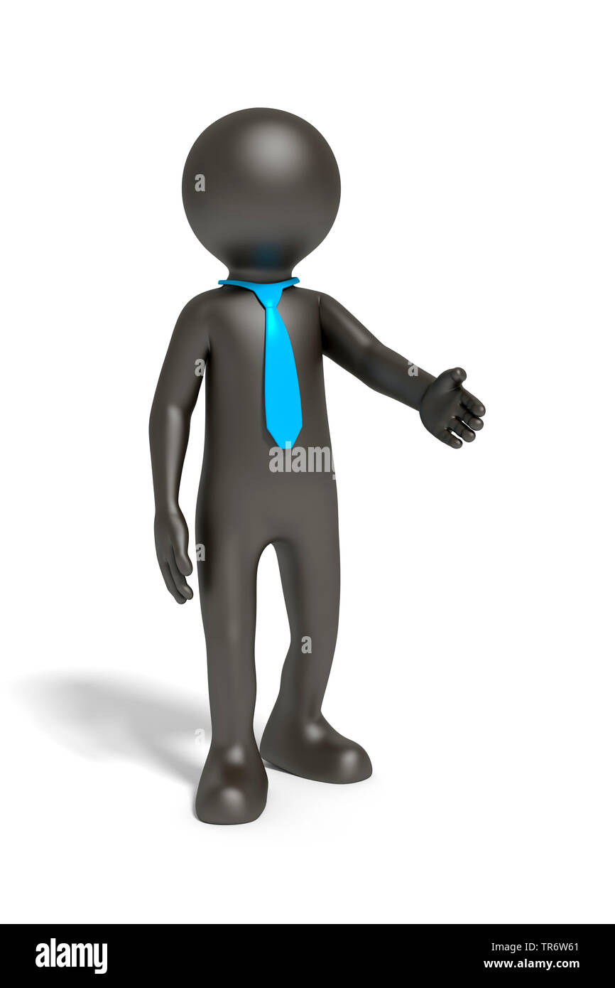 3D icon man in grey color wearing tie Stock Photo - Alamy