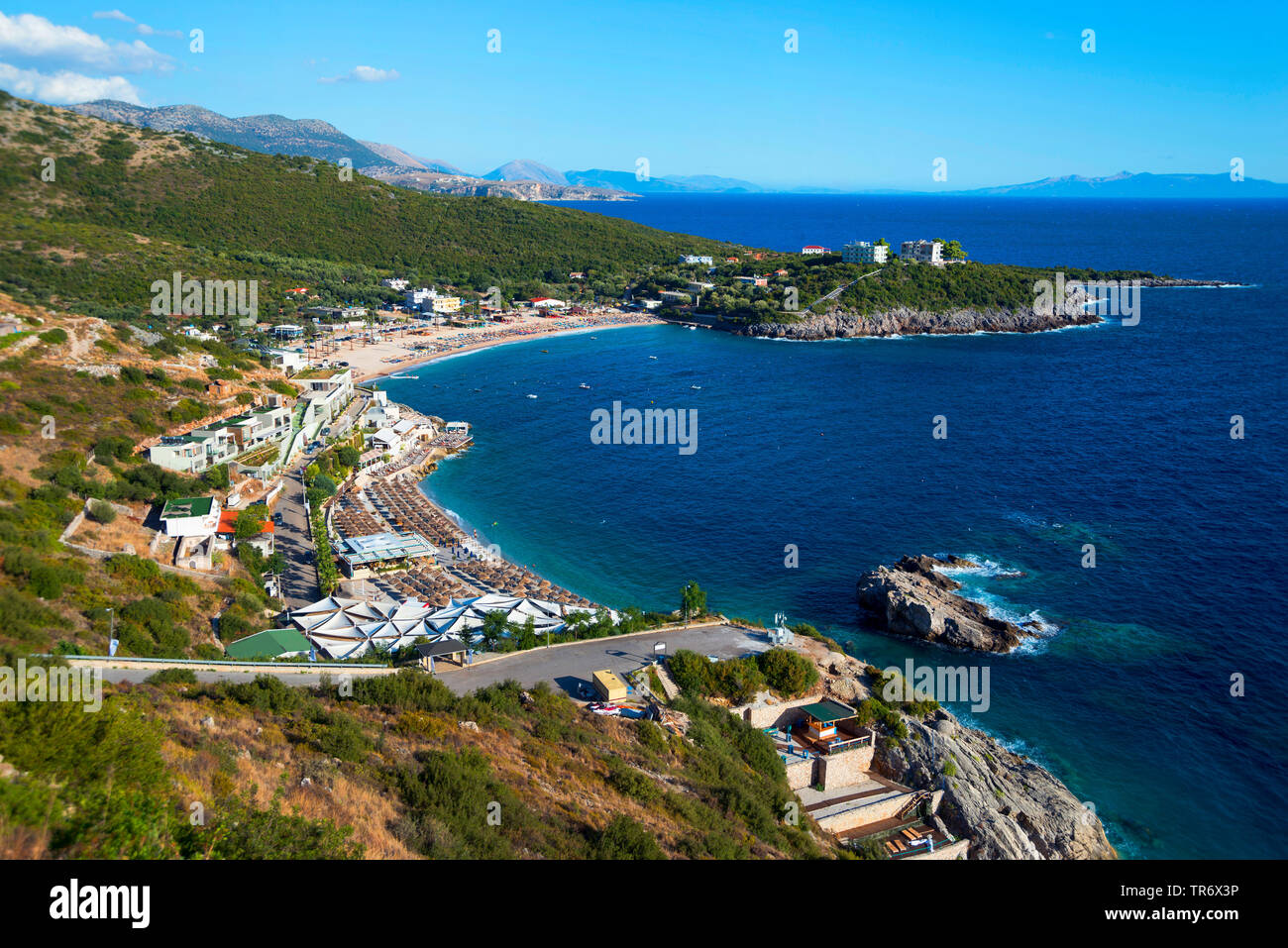 Barry besøgende Busk bay of Jal, Ionian coast, Albania, Jala Stock Photo - Alamy