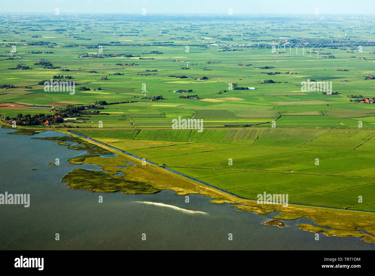 Aerial photo of Frisian IJsselmeer coast, Netherlands, Frisia Stock Photo -  Alamy