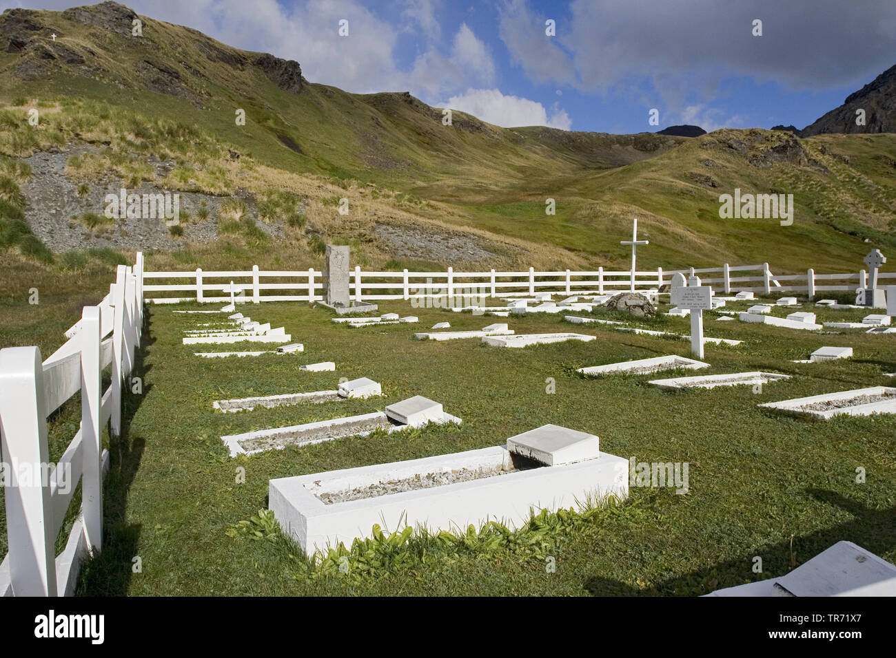 cemetery in Grytviken, Suedgeorgien Stock Photo