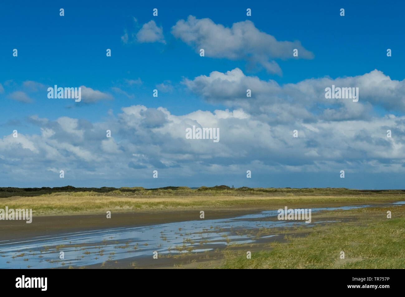 Vliehors tidal plains, Netherlands Stock Photo
