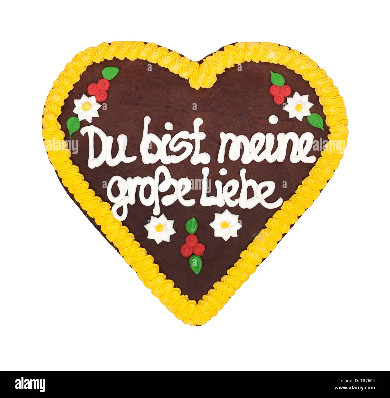 Lebkuchenherz mit der Aufschrift 'Du bist meine grosse Liebe', Deutschland | Oktoberfest heart 'You are my biggest love', Germany | BLWS498815.jpg [ ( Stock Photo