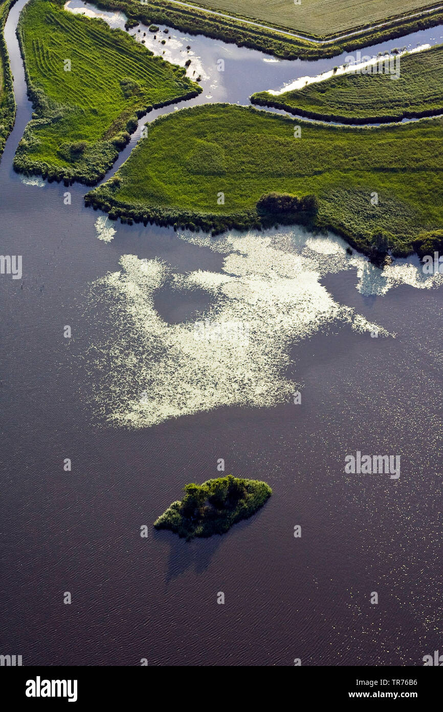 coastal landscape at the North Sea, aerial photo, Netherlands Stock ...